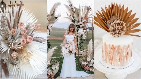 Trend tohto roka: Svadobné dekorácie zo sušených palmových listov