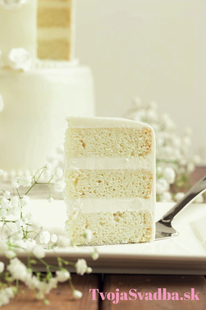 vanilková svadobná torta