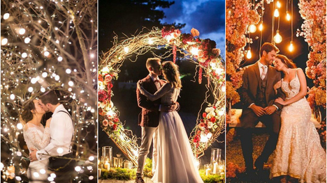 Nočné svadobné fotografie so svetlami: Romantika, ktorá ti vyrazí dych!
