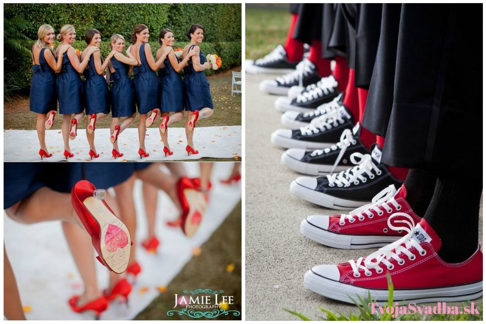 topánky na svadbu červené